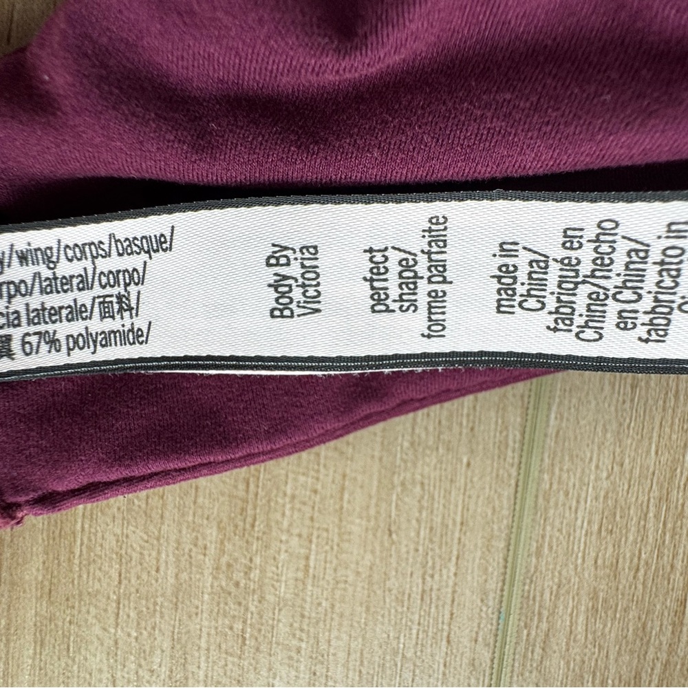 Victoria’s Secret Body by Victoria Perfect Shape Bra | Burgundy | 40C - Picture 5 of 5